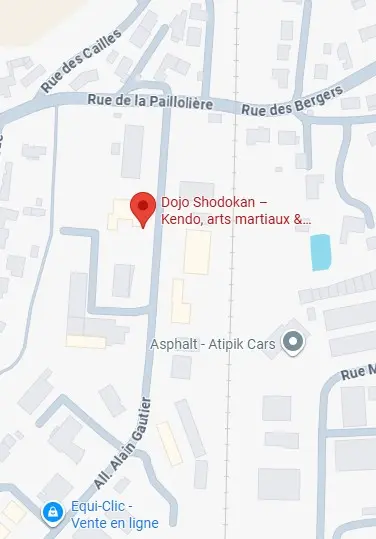 Plan d'accès au Dojo Shodokan Vendée